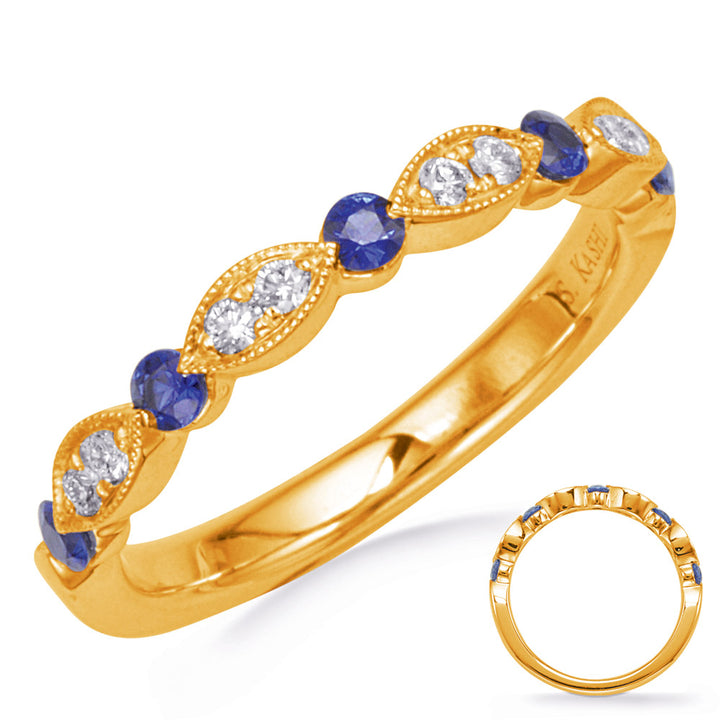 0.17 ctw. GOLD SAPPHIRE & DIAMOND RING