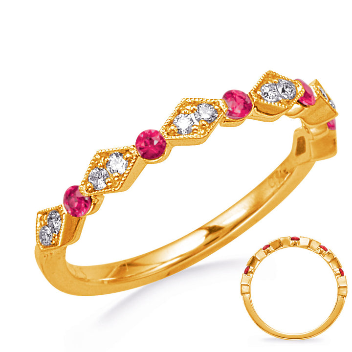 0.30 ctw. GOLD RUBY & DIAMOND RING