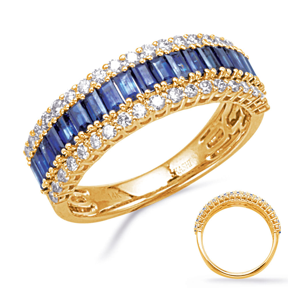 1.62 ctw. ELEGANT GOLD SAPPHIRE & DIAMOND RING