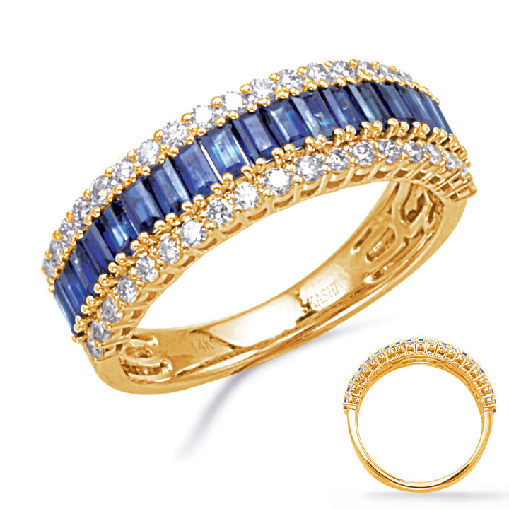 1.62 ctw. ELEGANT GOLD SAPPHIRE & DIAMOND RING