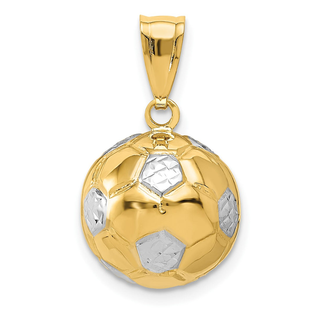 3-D Puffed Soccer Ball Pendant
