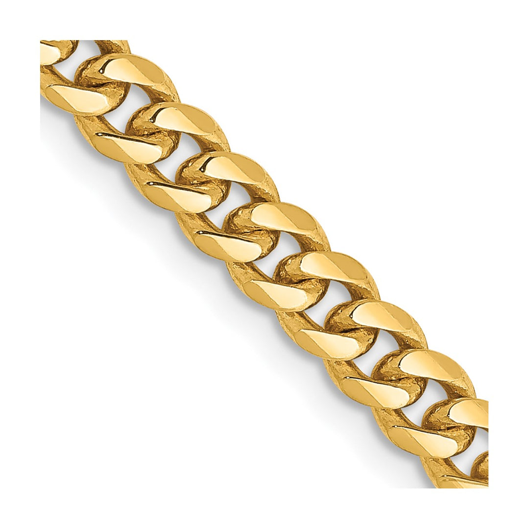 Gold 4.25mm Cuban Chain, 18"