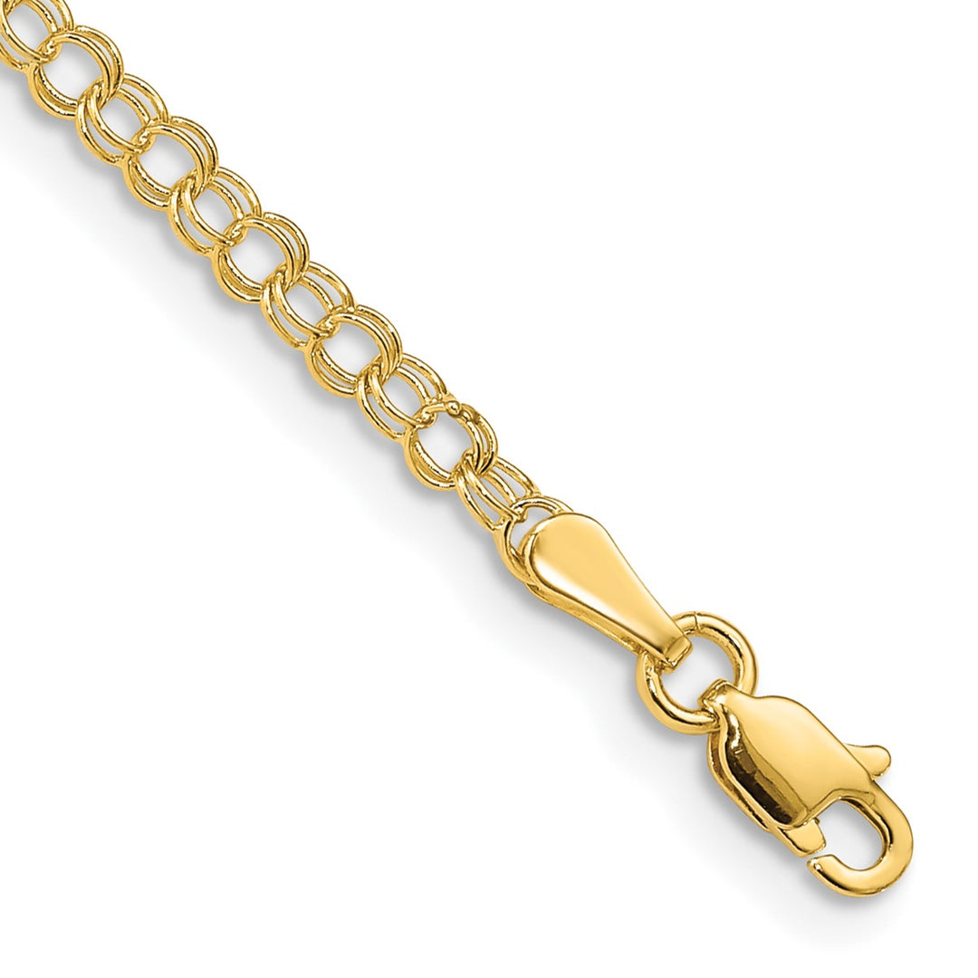 Gold 3mm Cable Anklet, 9"