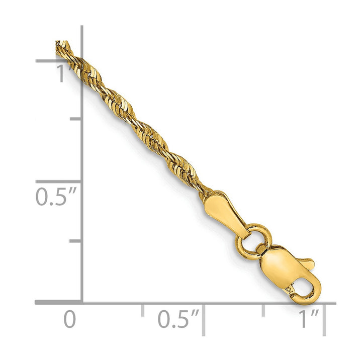 Gold 2mm Rope Chain, 1"