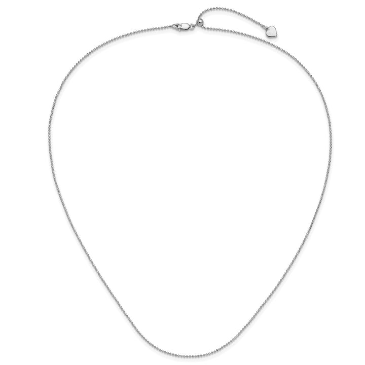 Sterling Silver 1.2mm Ball (Beaded) Chain, 22"