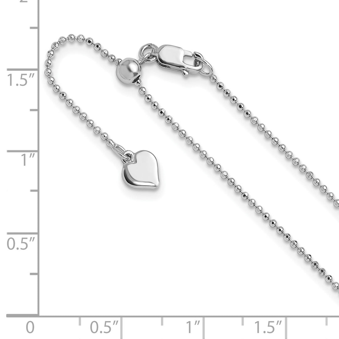 Sterling Silver 1.2mm Ball (Beaded) Chain, 22