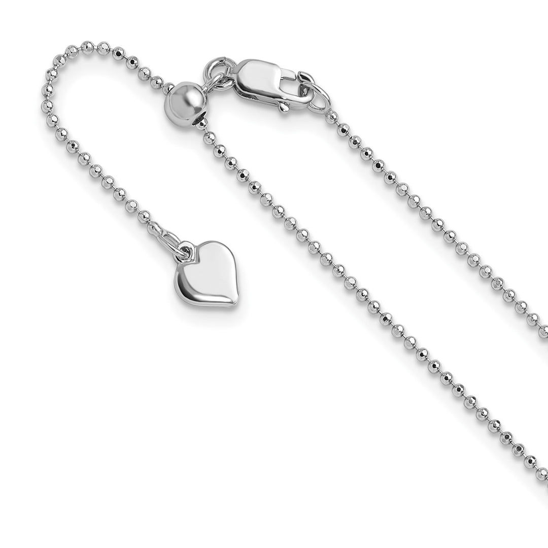 Sterling Silver 1.2mm Ball (Beaded) Chain, 22"