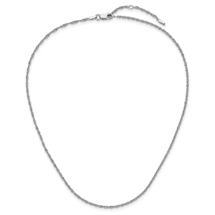 Sterling Silver 1.6mm Singapore Chain, 16"