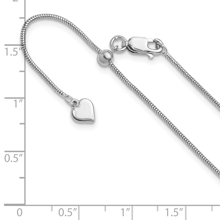 Sterling Silver 1.1mm Snake Chain, 22"
