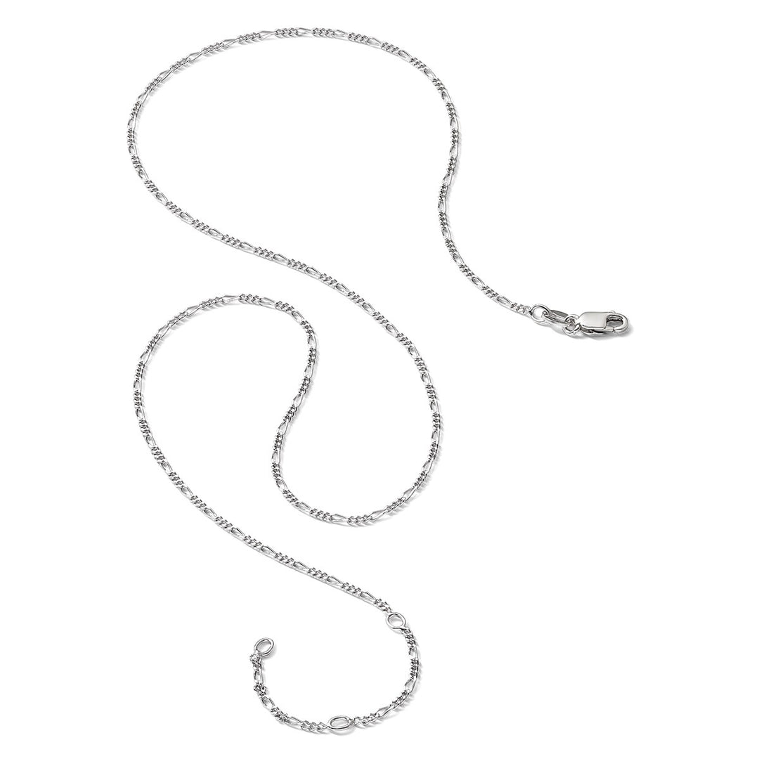 Sterling Silver 1.45mm Figaro Chain, 16