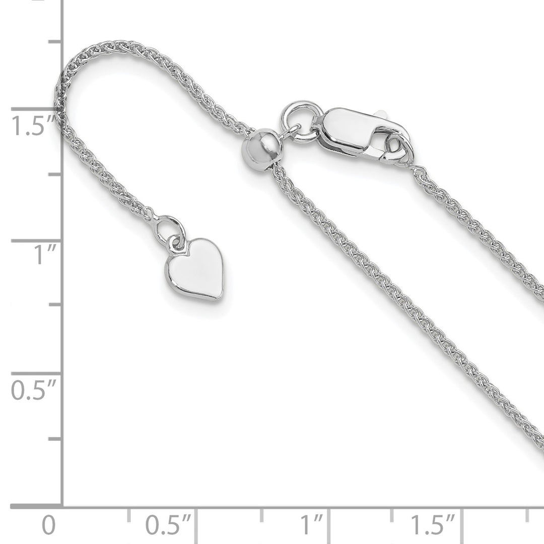 Sterling Silver 1.3mm Spiga (Wheat) Chain, 22
