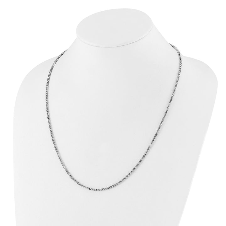 Sterling Silver 2.5mm Spiga (Wheat) Chain, 22"