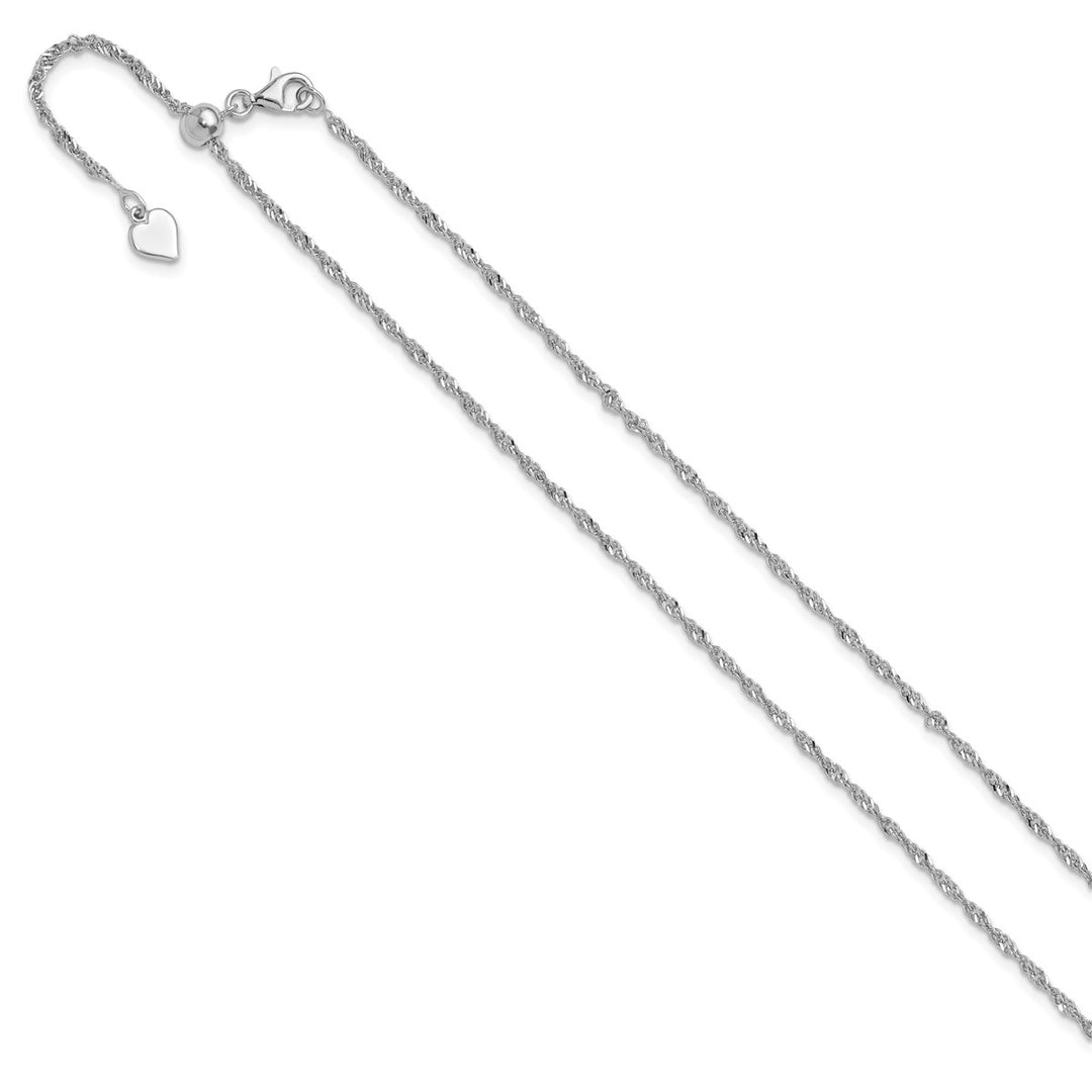 Sterling Silver 1.6mm Singapore Necklace, 22