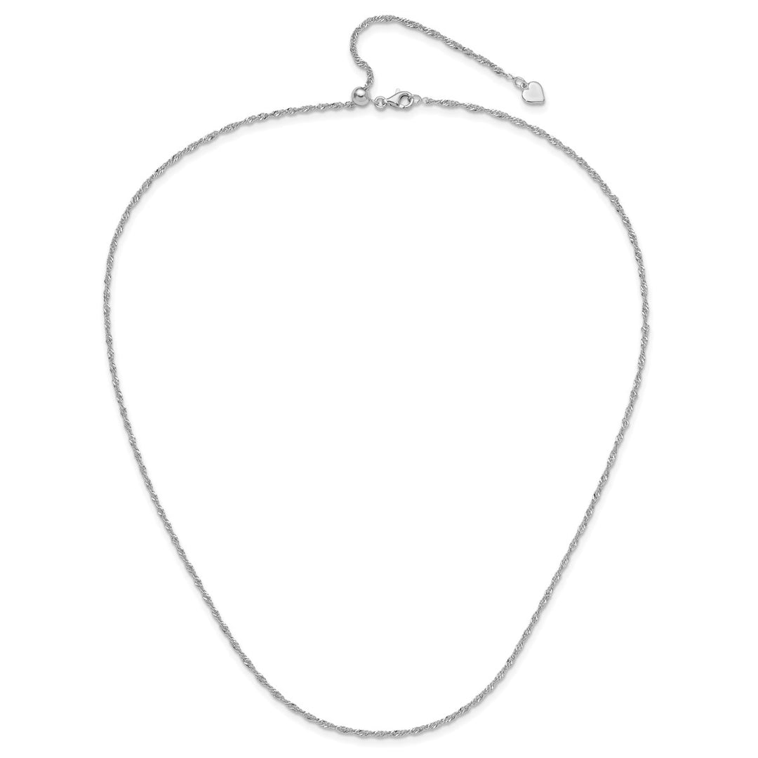 Sterling Silver 1.6mm Singapore Necklace, 22