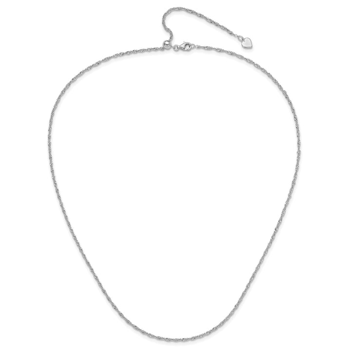 Sterling Silver 1.6mm Singapore Necklace, 22"