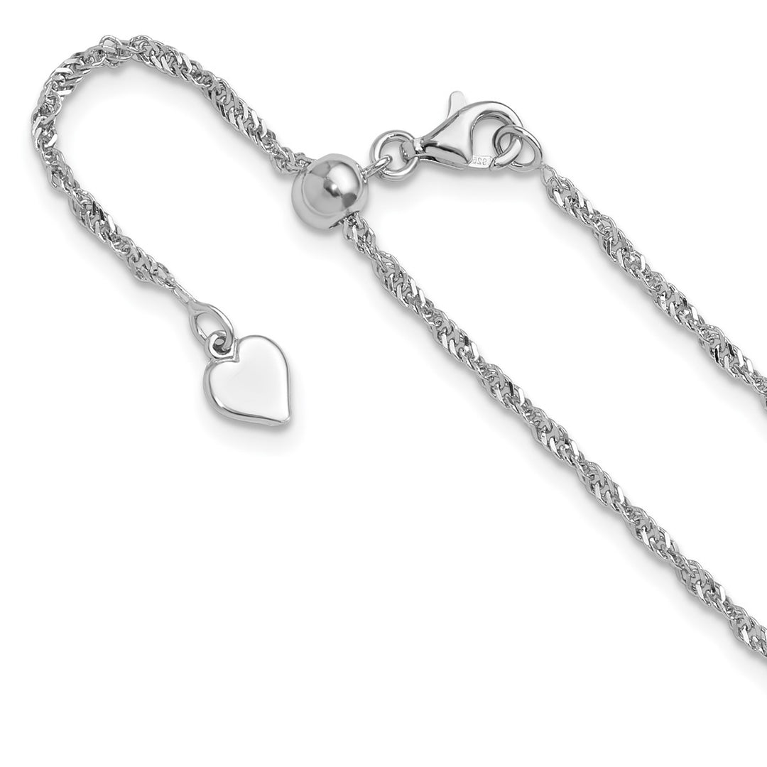 Sterling Silver 1.6mm Singapore Necklace, 22"