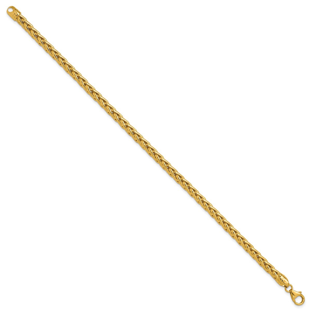 Gold 5mm Spiga (Wheat) Bracelet, 8.5