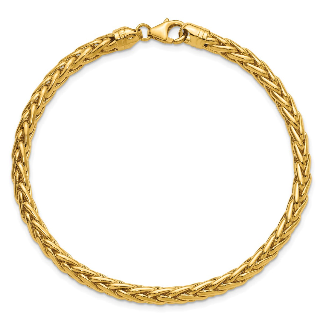 Gold 5mm Spiga (Wheat) Bracelet, 8.5