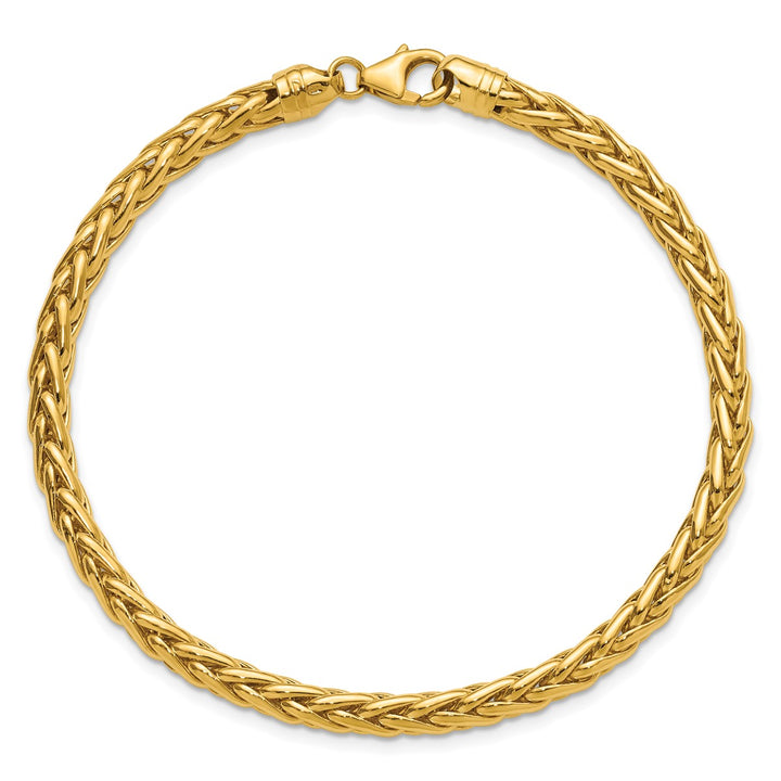 Gold 5mm Spiga (Wheat) Bracelet, 8.5"