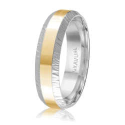 Men's 10K White Gold Scratch Design Ring with Multiple Polished Inlay Options