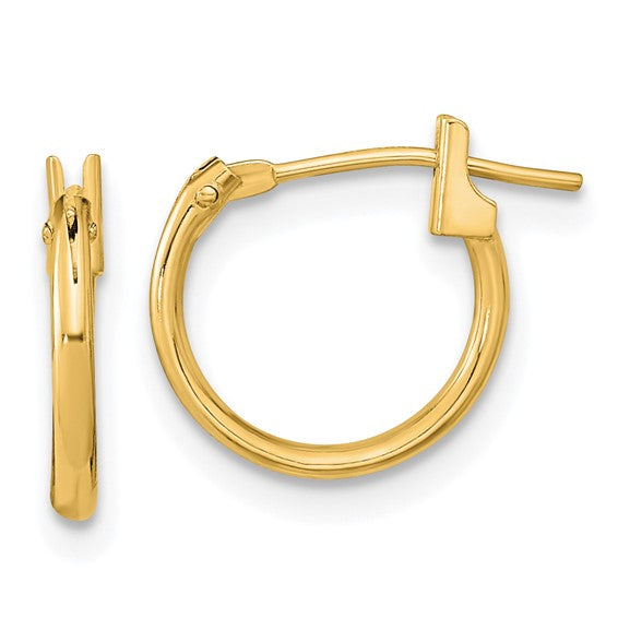 14K Gold Classic Huggie Hoop Earrings