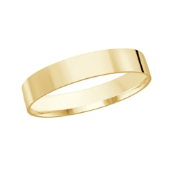 10K Classic Flat 3mm Width Gold Ring
