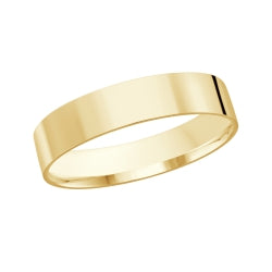 10K Classic Flat 4mm Width Gold Ring