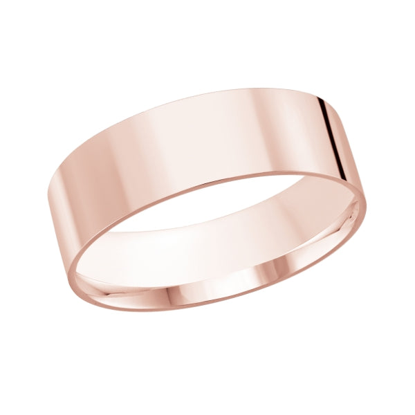 10K Classic Flat 7mm Width Gold Ring