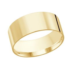 10K Classic Flat 9mm Width Gold Ring