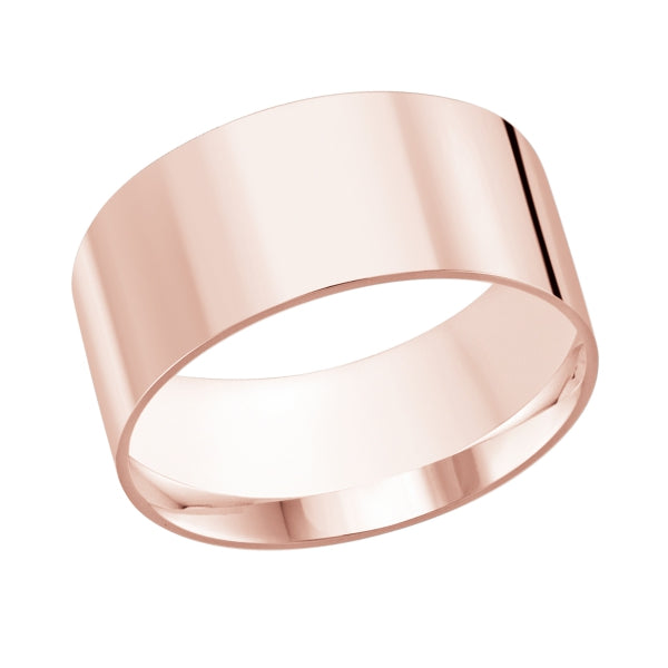10K Classic Flat 10mm Width Gold Ring