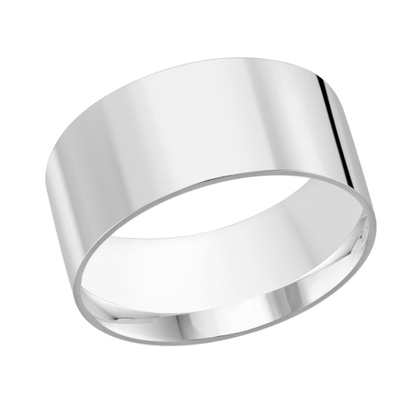 10K Classic Flat 10mm Width Gold Ring