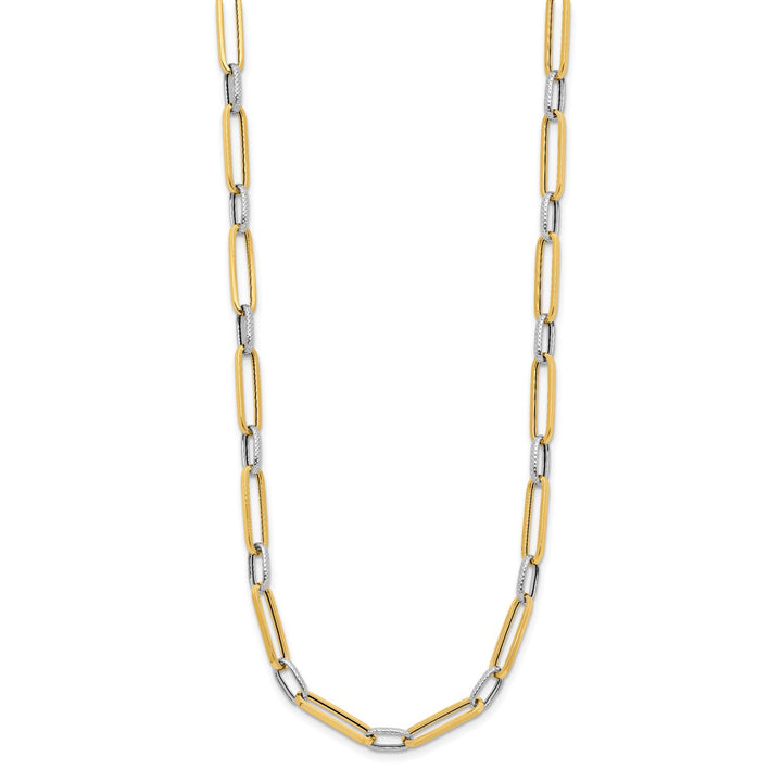 Gold 3.86mm Open Link Necklace, 17.5"