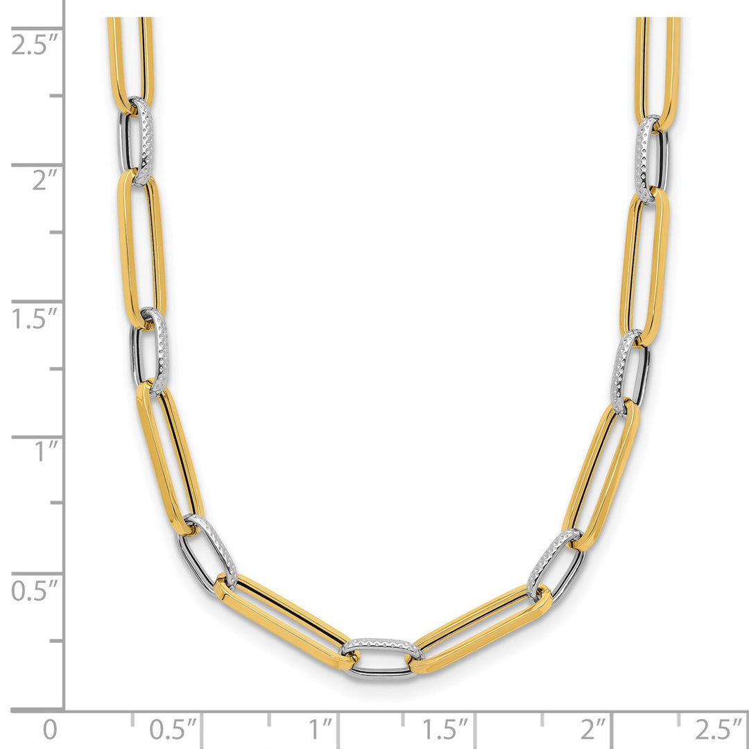 Gold 3.86mm Open Link Necklace, 17.5