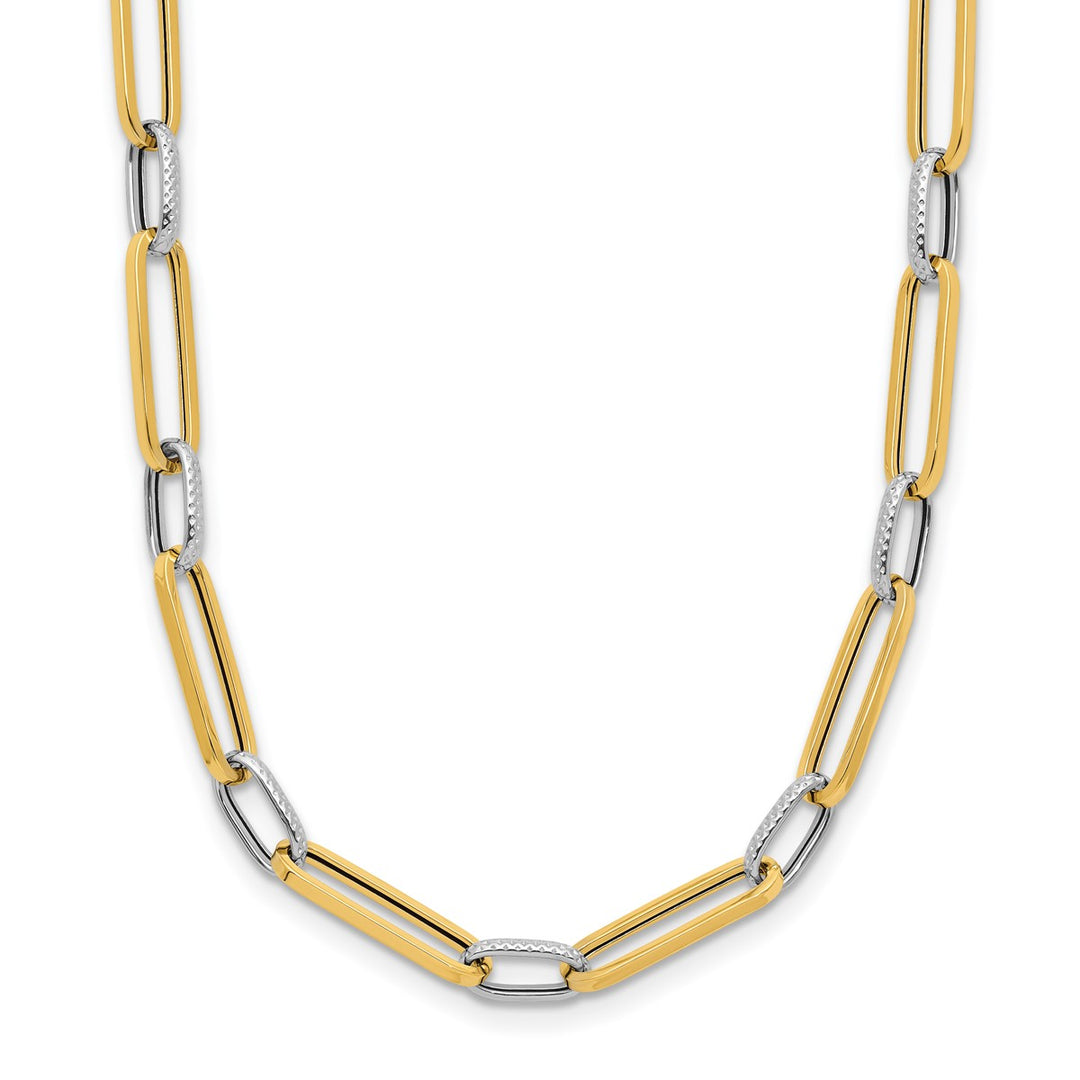 Gold 3.86mm Open Link Necklace, 17.5