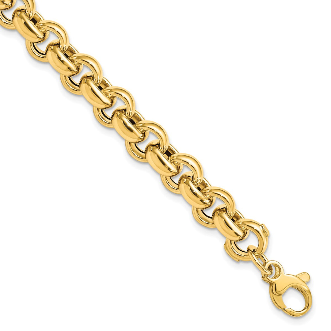 Gold 8.75mm Rolo Bracelet, 7.5"