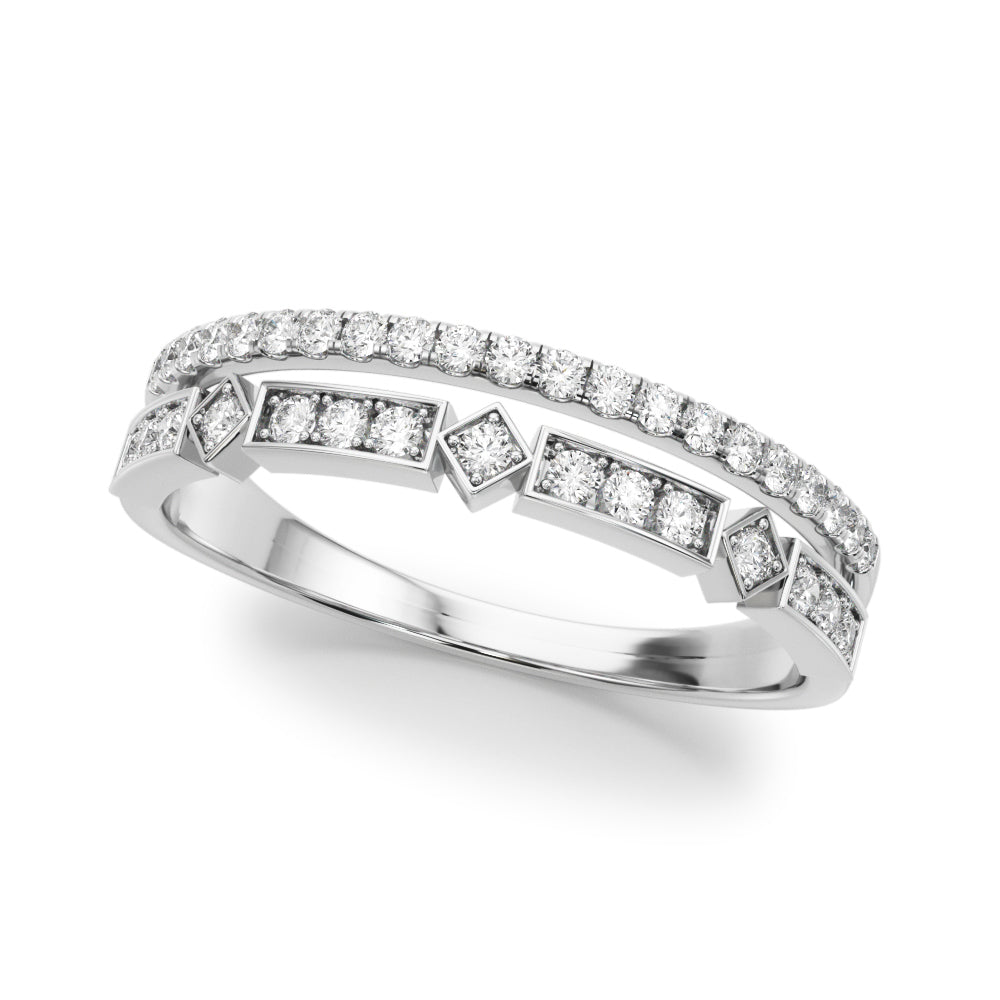 Double Row Lab-Grown Diamond Fashion Band