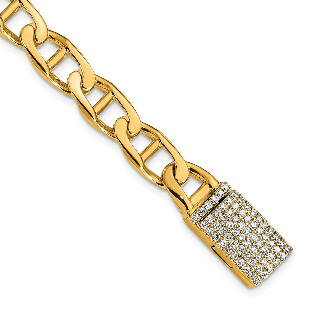 Gold 10.3mm Anchor Bracelet, 8"