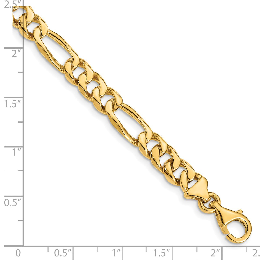 Gold 7mm Figaro Chain, 18