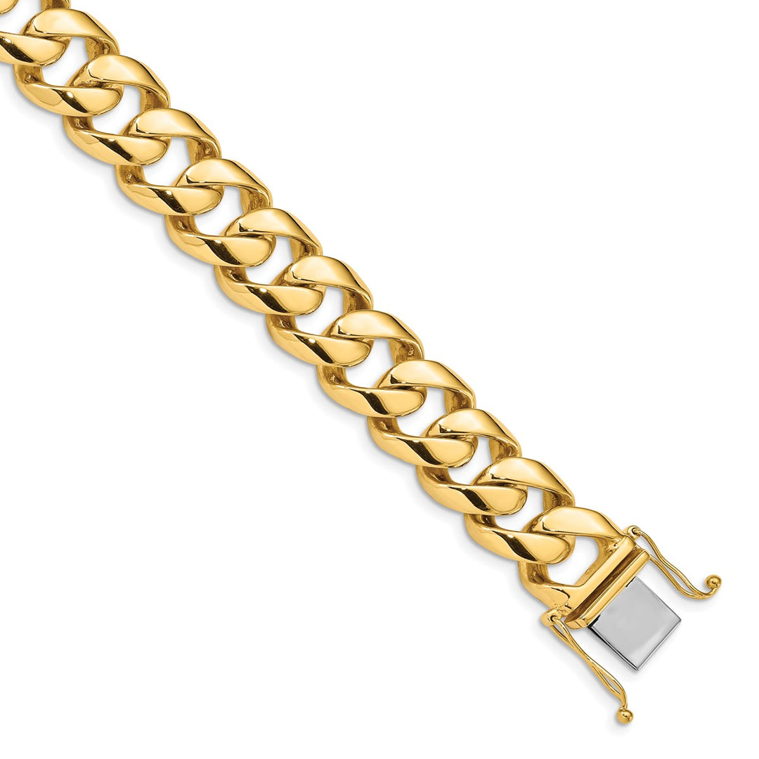 Gold 16.15mm Curb Bracelet, 1"