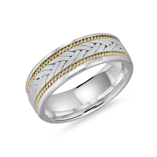 14K Braided Design Gold Band