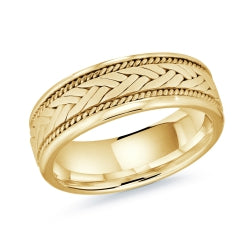 14K Braided Design Gold Band