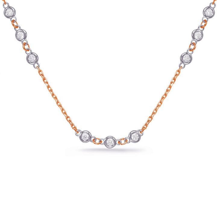 DIAMOND MULTI BEZEL NECKLACE