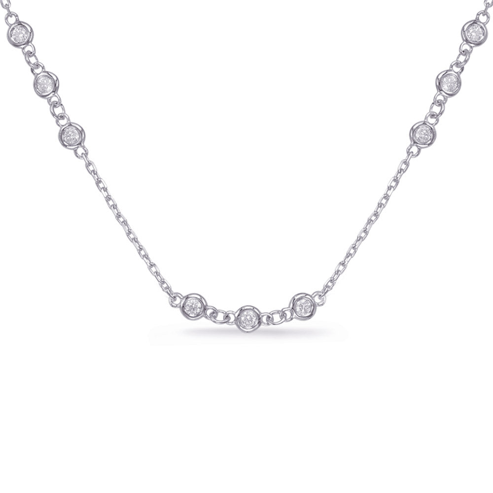 DIAMOND MULTI BEZEL NECKLACE - View 1