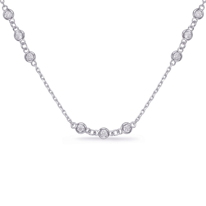 DIAMOND MULTI BEZEL NECKLACE - View 1