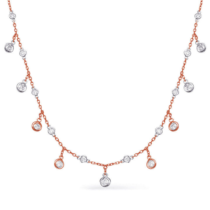 ELEGANT MULTI BEZEL DESIGN GOLD NECKLACE