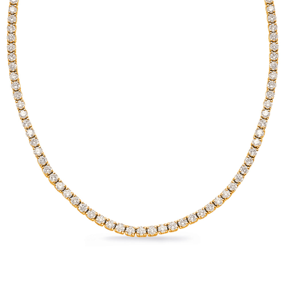STUNNING GOLD DIAMOND NECKLACE - View 2