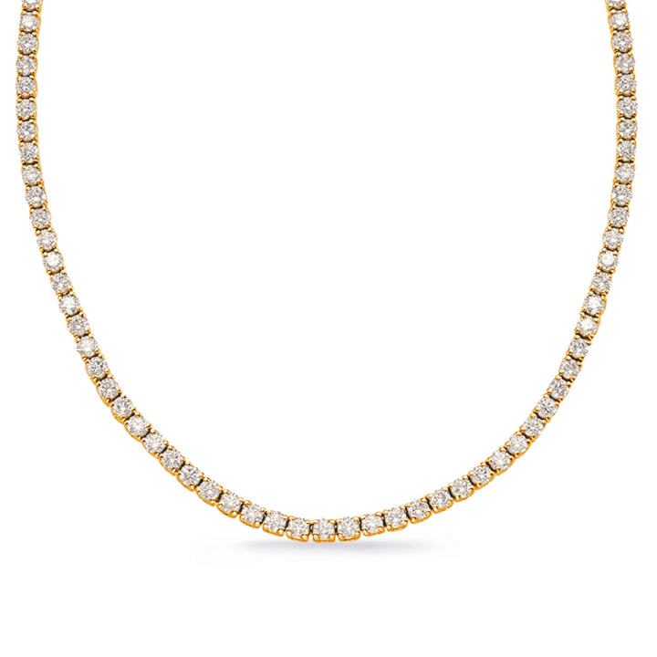 STUNNING GOLD DIAMOND NECKLACE - View 2