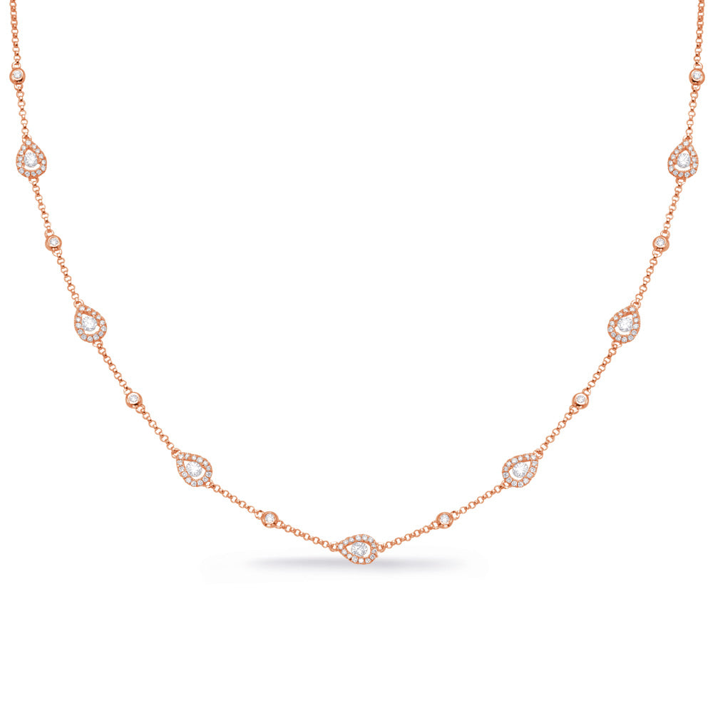 GOLD AND DIAMOND NECKLACE - View 1