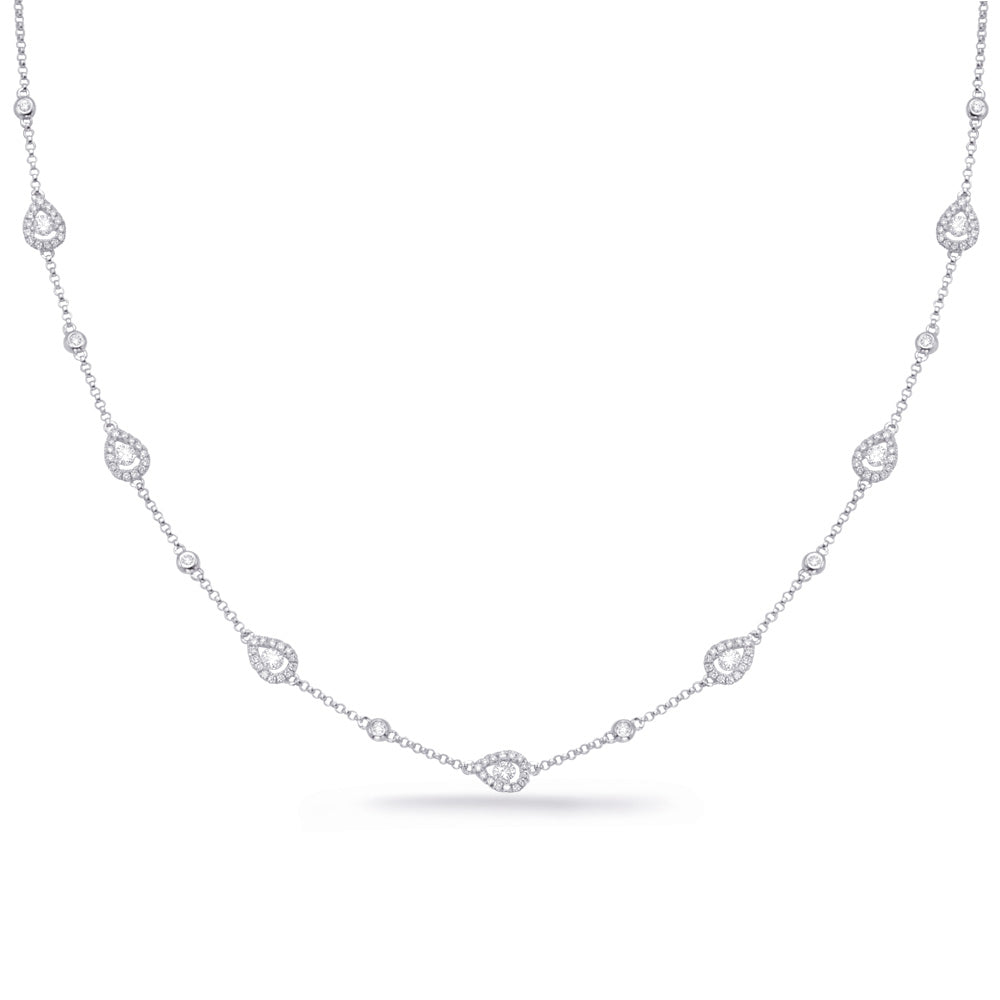 GOLD AND DIAMOND NECKLACE - View 2