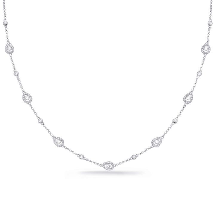 GOLD AND DIAMOND NECKLACE - View 2